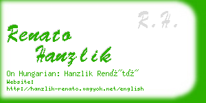 renato hanzlik business card